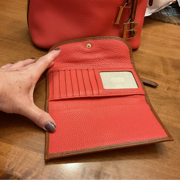 Dooney & Bourke Geranium Pebble Leather Satchel and Wallet Set - Picture 11 of 14